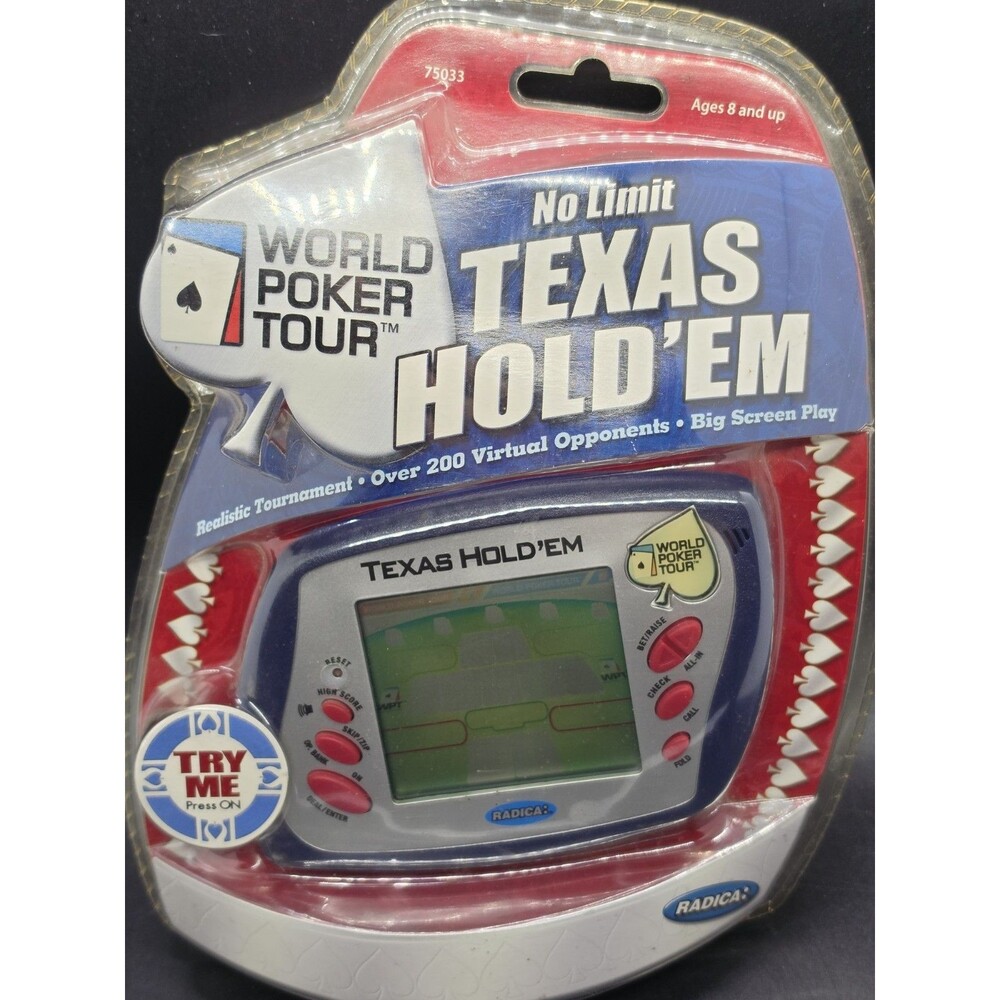 2005 Radica No Limit Texas Hold Em World Poker Tour Electronic Handheld Game NIB